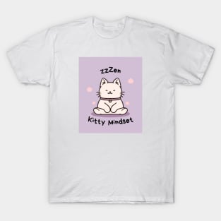 Kawaii Cute Yoga Meditating Cat T-Shirt